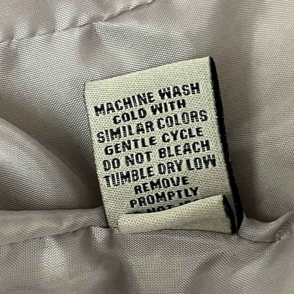 VTG JOUJOU gray Trench Coat Womens Y2k Ruffle Hem Retro 90s Button Up M Outdoor - Picture 6 of 9